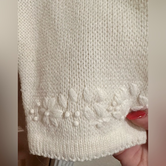 Krystal Kobe Cream and Gold Button Up Cardigan with Front Pockets - Picture 7 of 7